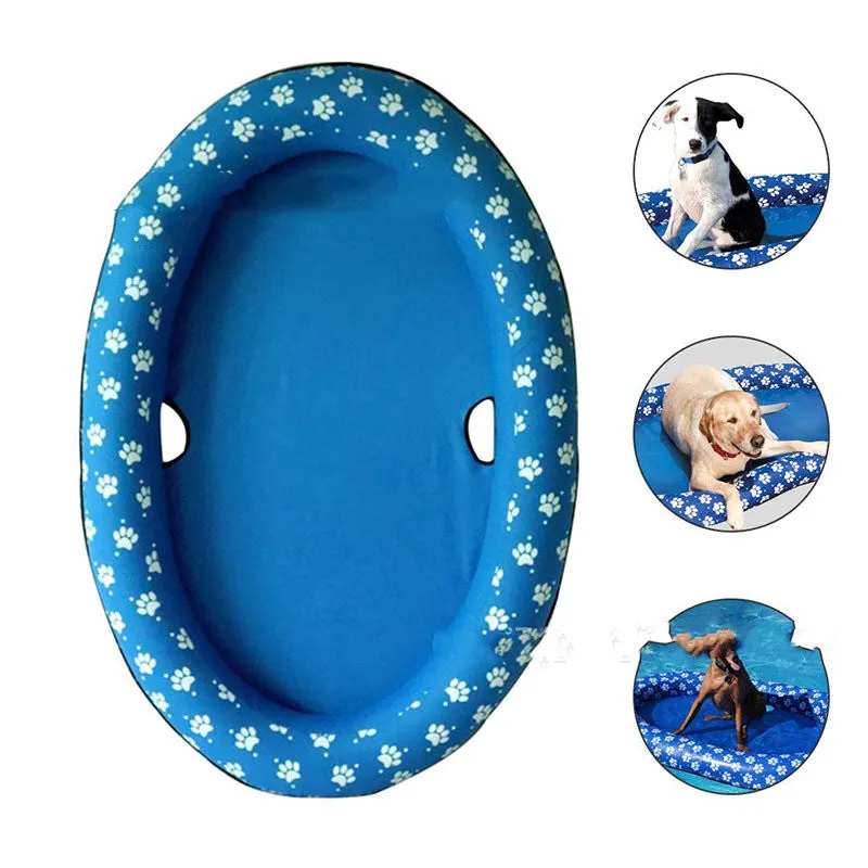 Dog swimming pool inflatable hammock with 210D Oxford cloth and PVC liner for pets up to 40kg