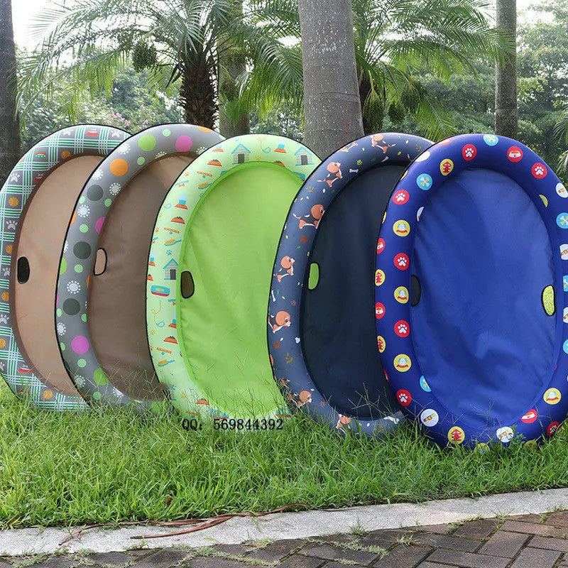 Dog swimming pool inflatable hammock with 210D Oxford cloth and PVC liner for pets up to 40kg