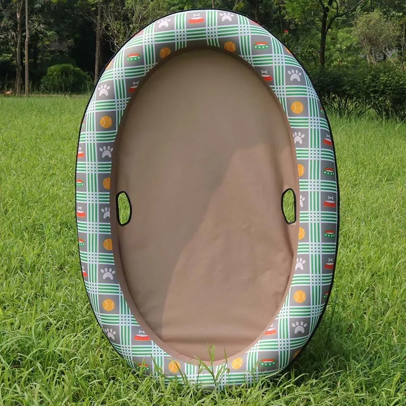 Dog swimming pool inflatable hammock with 210D Oxford cloth and PVC liner for pets up to 40kg