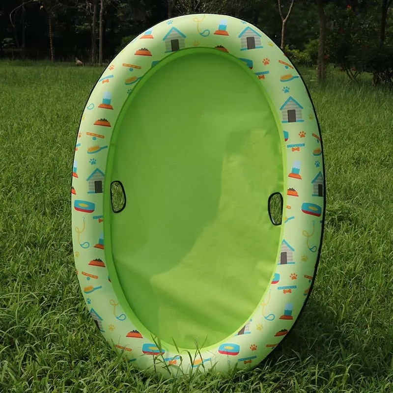 Dog swimming pool inflatable hammock with 210D Oxford cloth and PVC liner for pets up to 40kg