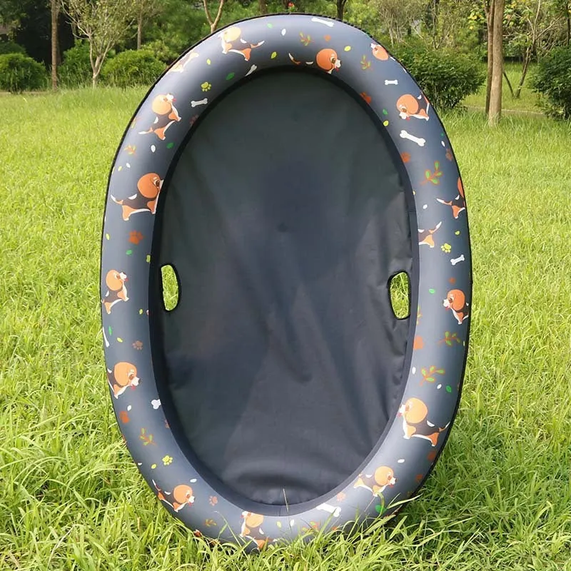 Dog swimming pool inflatable hammock with 210D Oxford cloth and PVC liner for pets up to 40kg