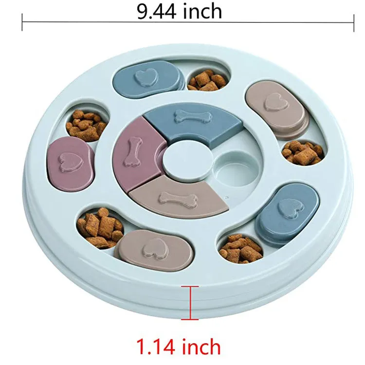 PP dog puzzle feeding bowl in conventional size for slow eating and choking prevention