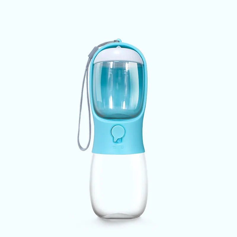 Pet dual-use water cup for dogs plastic detachable 300ml water 100g grain capacity green colour