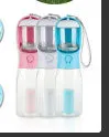 Pet dual-use water cup for dogs plastic detachable 300ml water 100g grain capacity green colour