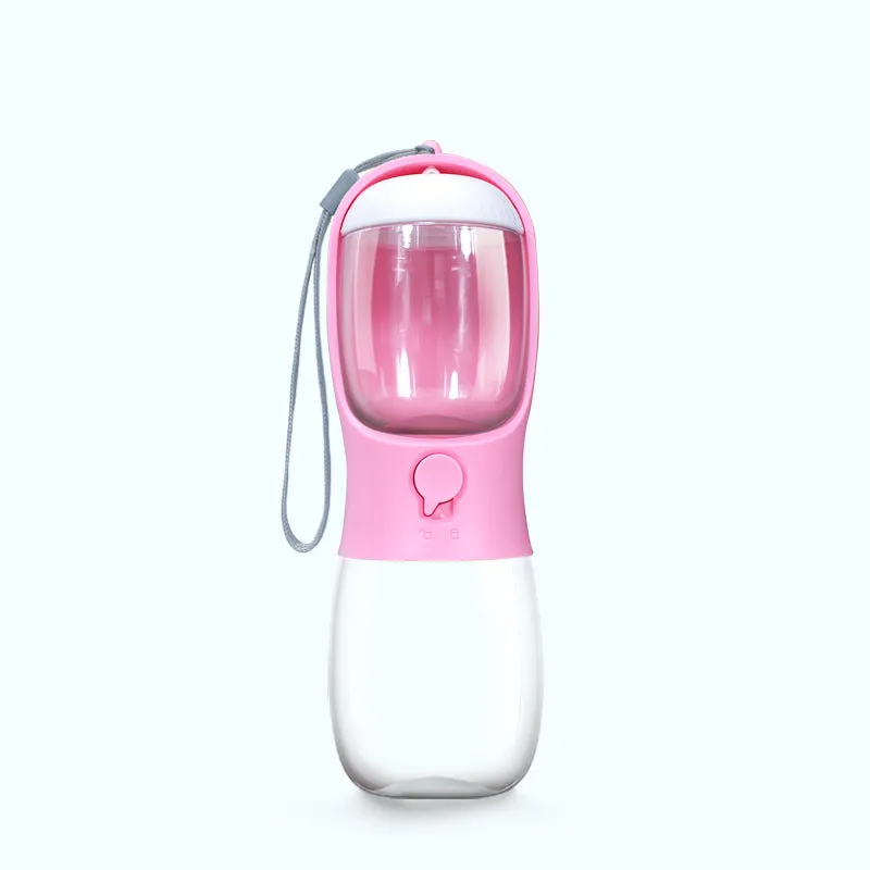 Pet dual-use water cup for dogs plastic detachable 300ml water 100g grain capacity green colour
