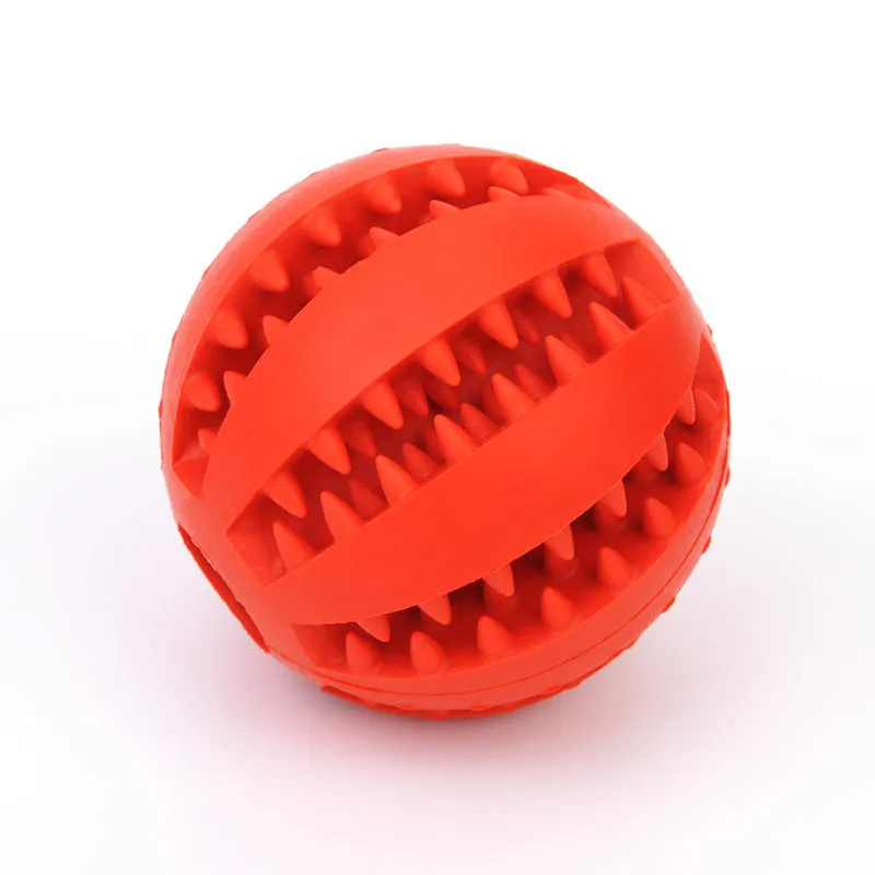 Non-toxic rubber mint feeding ball with built-in food storage bin for cats and dogs 5cm and 7cm multicolor