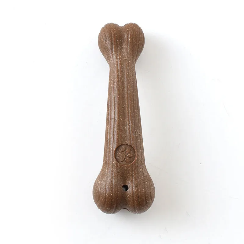Pet dog toy with TPR molar bumps in bone style, small size for teeth cleaning and chewing