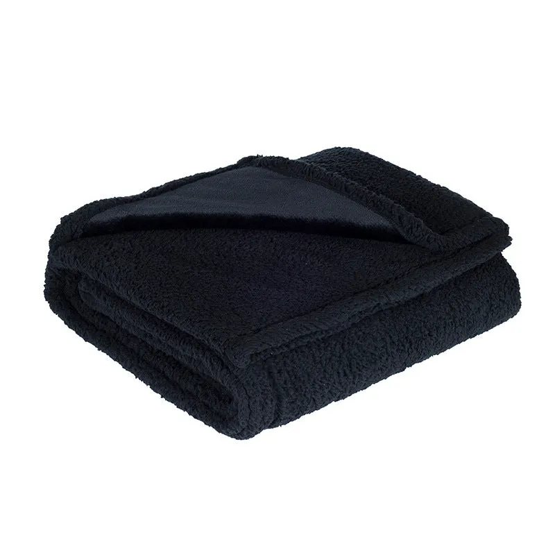Flannel cotton wool sherpa thick pet blanket waterproof base dog kennel bed mat beige grey black coffee sizes XS to XXL