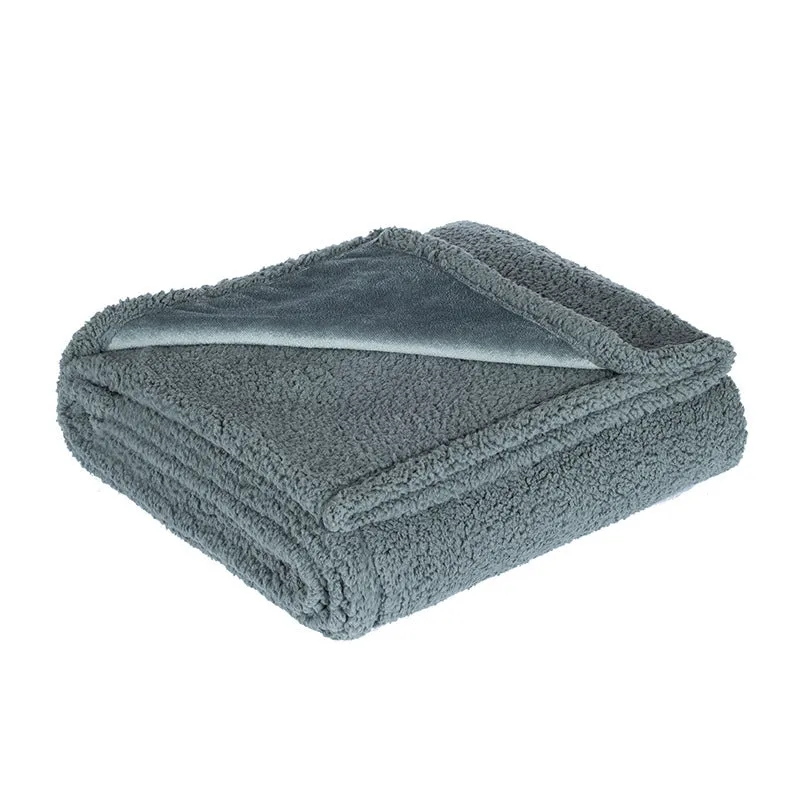 Flannel cotton wool sherpa thick pet blanket waterproof base dog kennel bed mat beige grey black coffee sizes XS to XXL