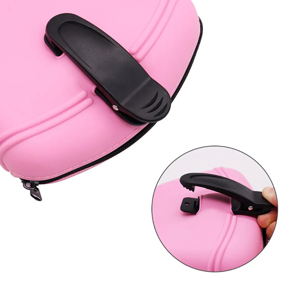 Blue silicone dog training treat pouch with magnetic closure and waist clip on a belt