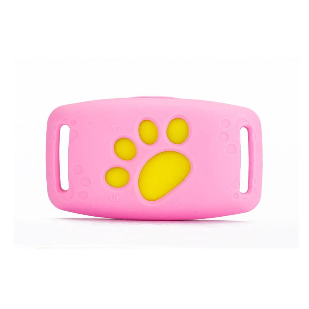 GPS Pet Tracker Z8-A with ABS+PVC casing, waterproof, USB charge, and map function on a collar