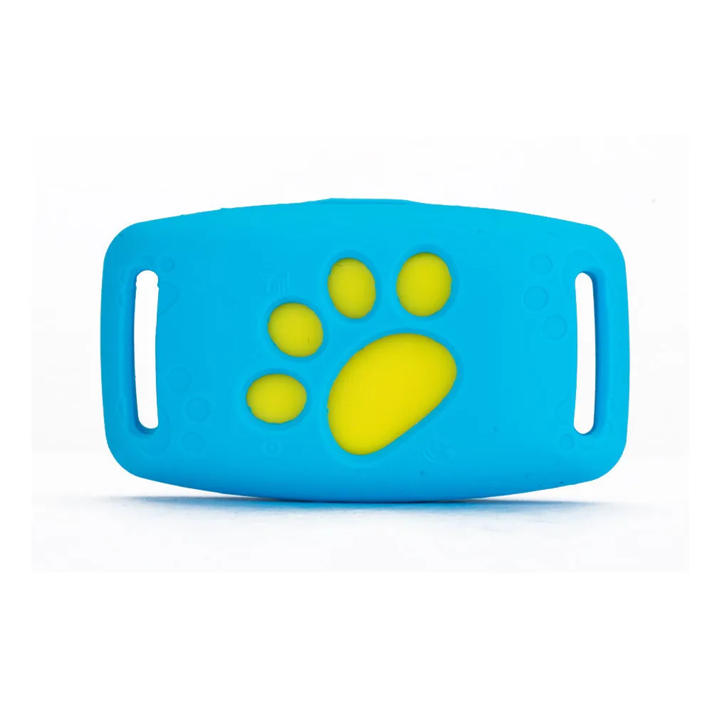 GPS Pet Tracker Z8-A with ABS+PVC casing, waterproof, USB charge, and map function on a collar