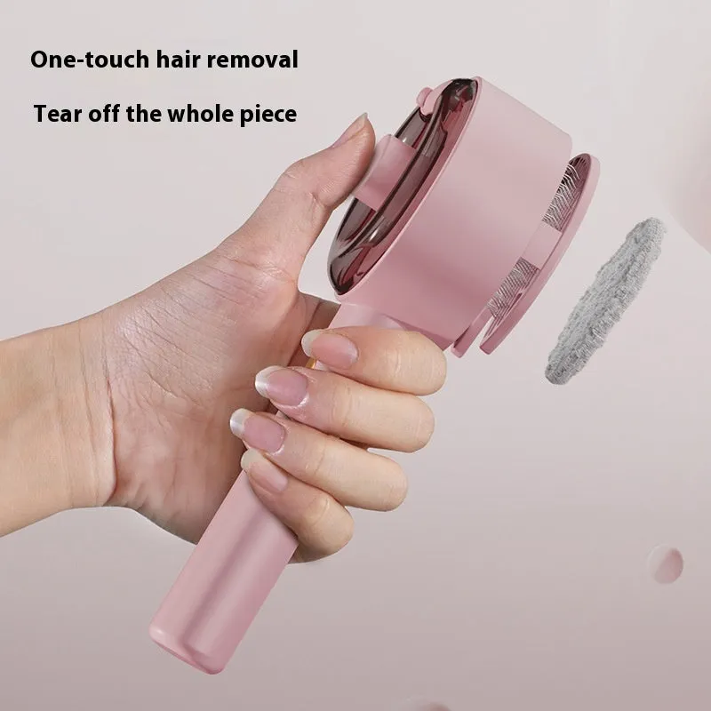 Electric pet hair remover brush with UVC sterilisation and mist spray for dogs and cats in Ceramic White