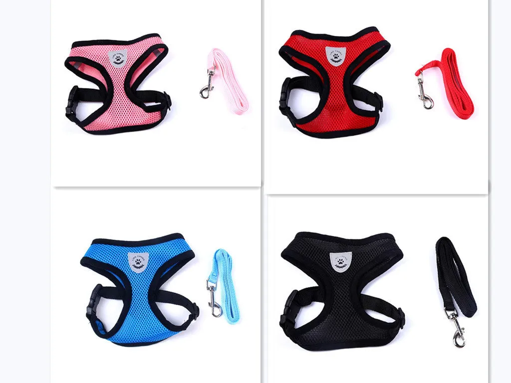 Pet car seat belt leash in black mesh with 1.2 metre rope and metal clip on white background