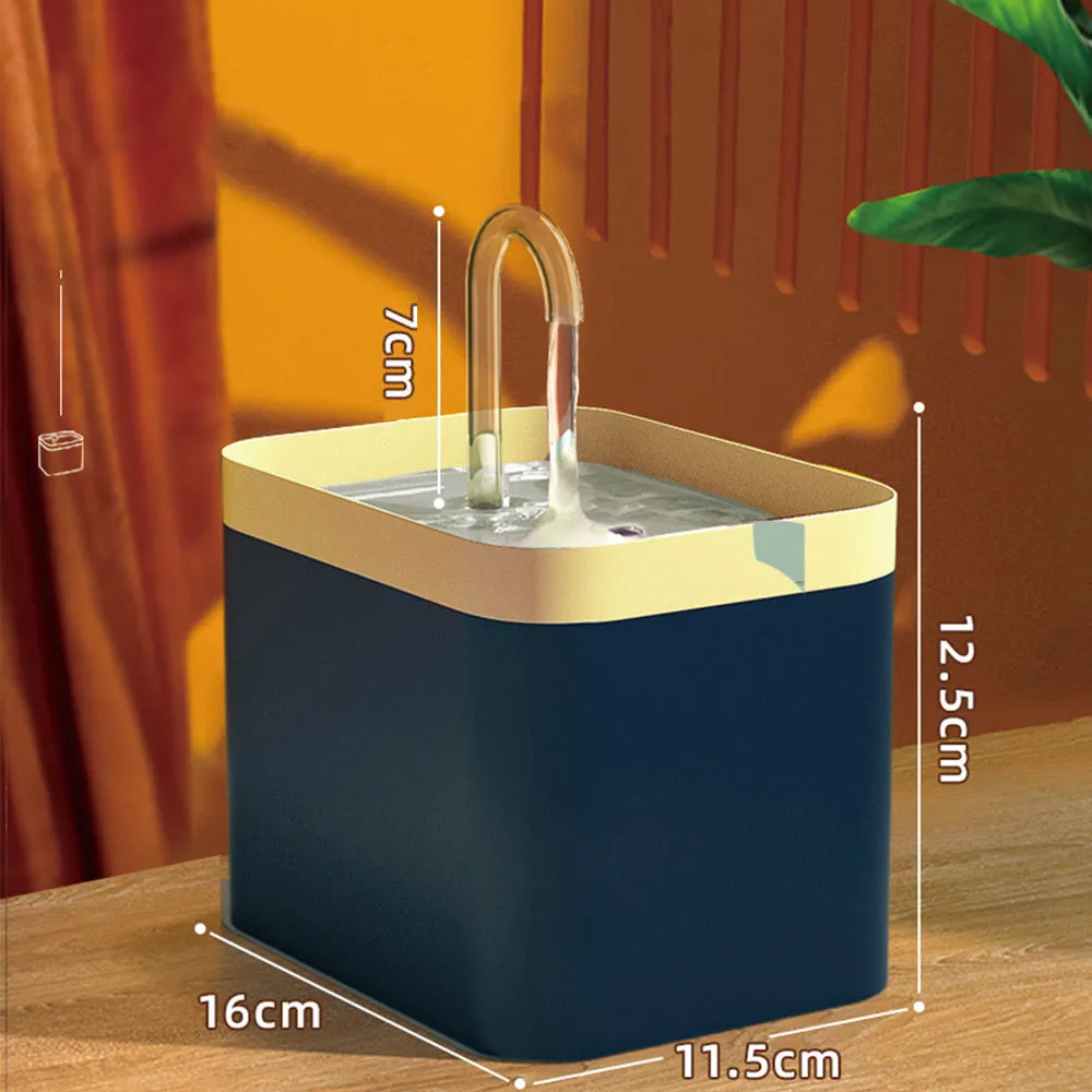 Automatic cat water fountain 1.5L USB mute pump recirculating filtering drinker bowl for cats and pets