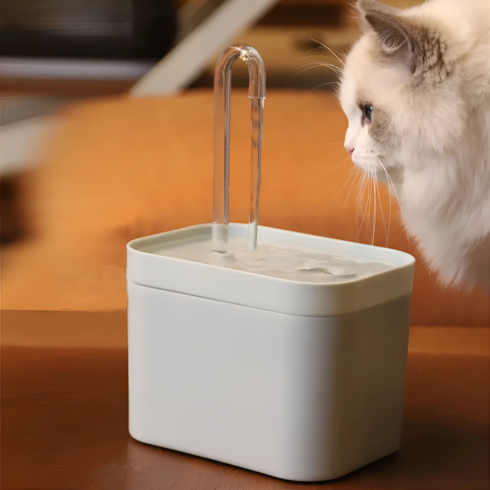 Automatic cat water fountain 1.5L USB mute pump recirculating filtering drinker bowl for cats and pets