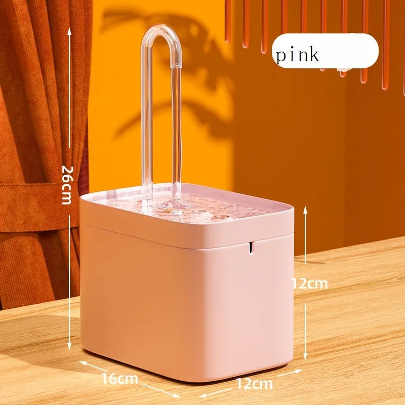 Automatic cat water fountain 1.5L USB mute pump recirculating filtering drinker bowl for cats and pets