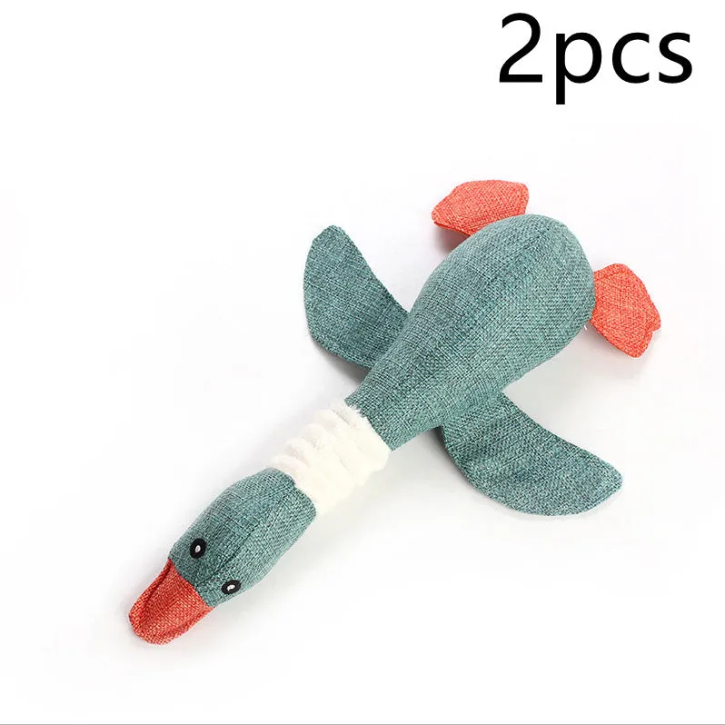 Dayan dog plush sound toy in multiple animal designs with squeaker