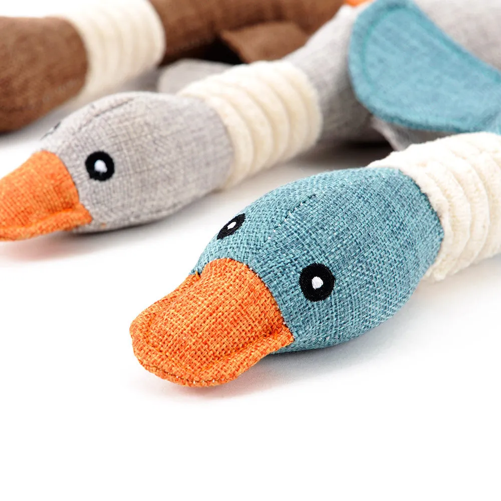 Dayan dog plush sound toy in multiple animal designs with squeaker