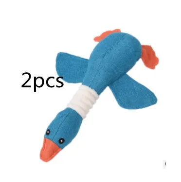 Dayan dog plush sound toy in multiple animal designs with squeaker