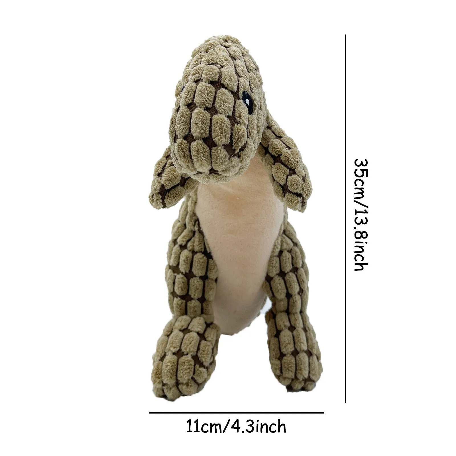 Sound-making bite-resistant dog toy in grey, green and orange colour options