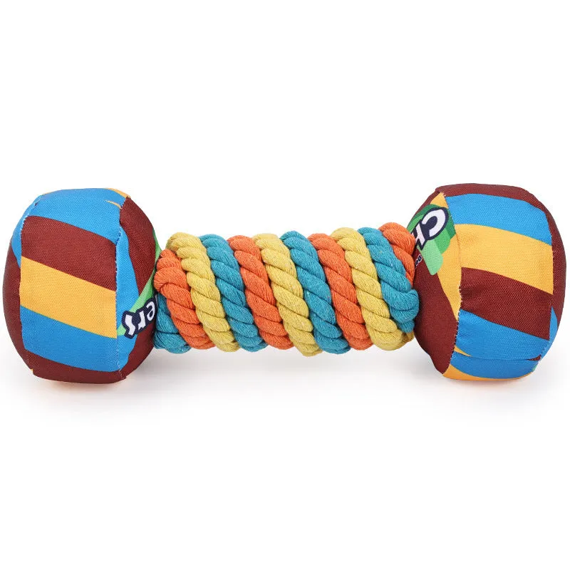 Rainbow twist candy sounding pet toy made of polyester