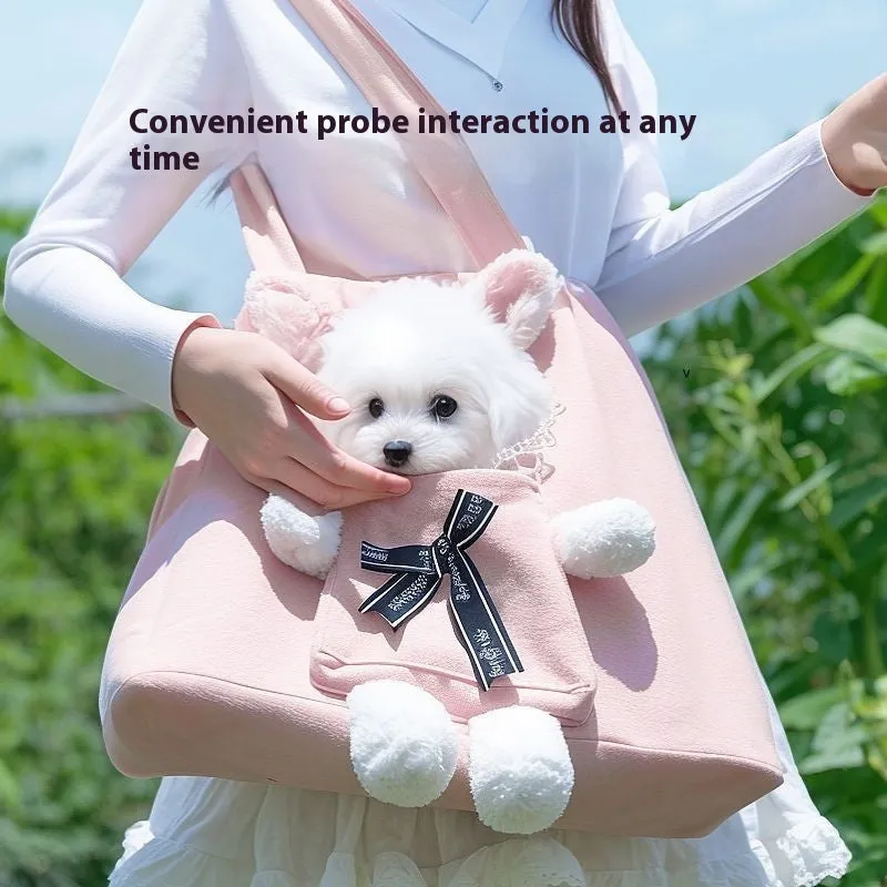 Carry Out canvas pet carrier bag for cats up to 6kg with adjustable opening and side hook