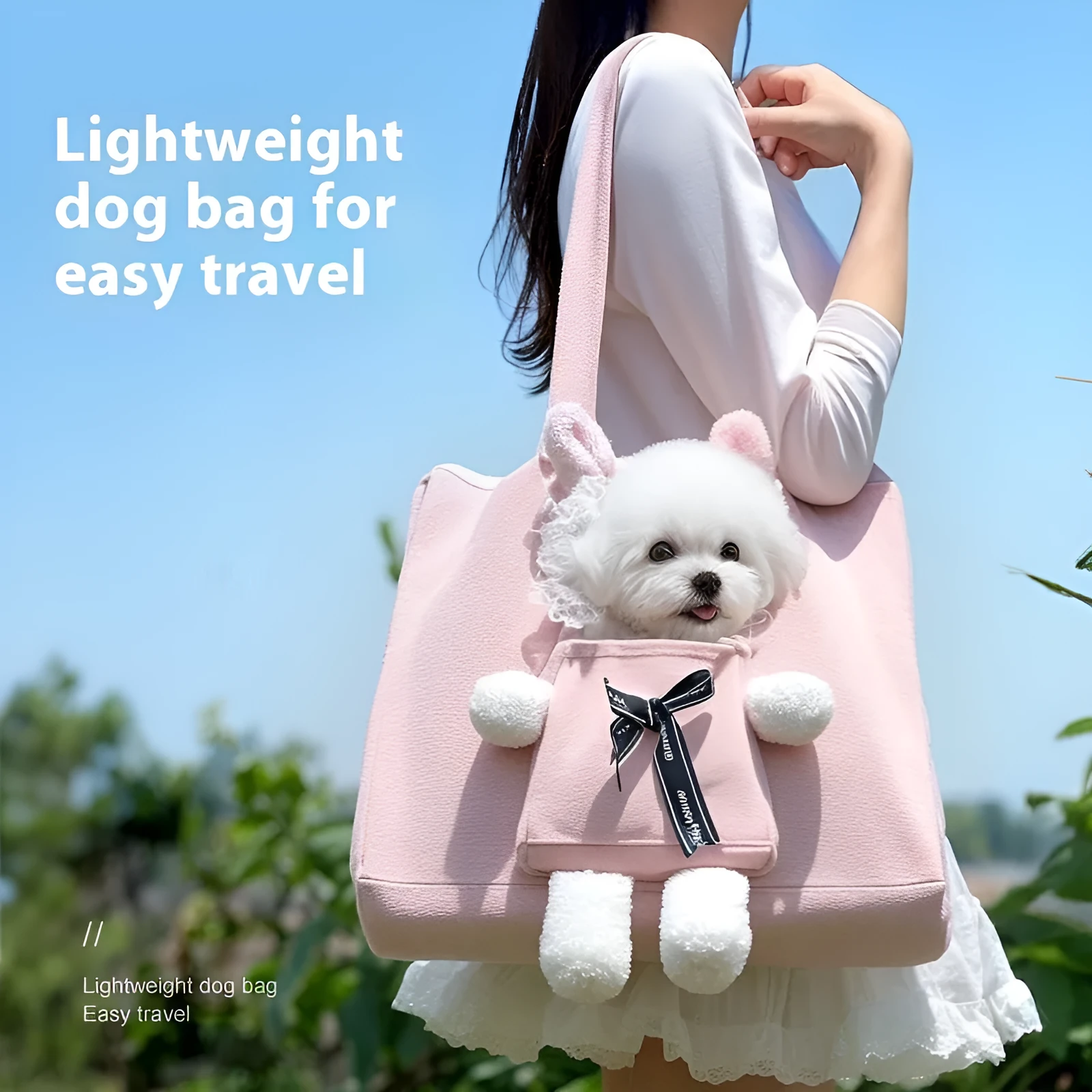 Carry Out canvas pet carrier bag for cats up to 6kg with adjustable opening and side hook