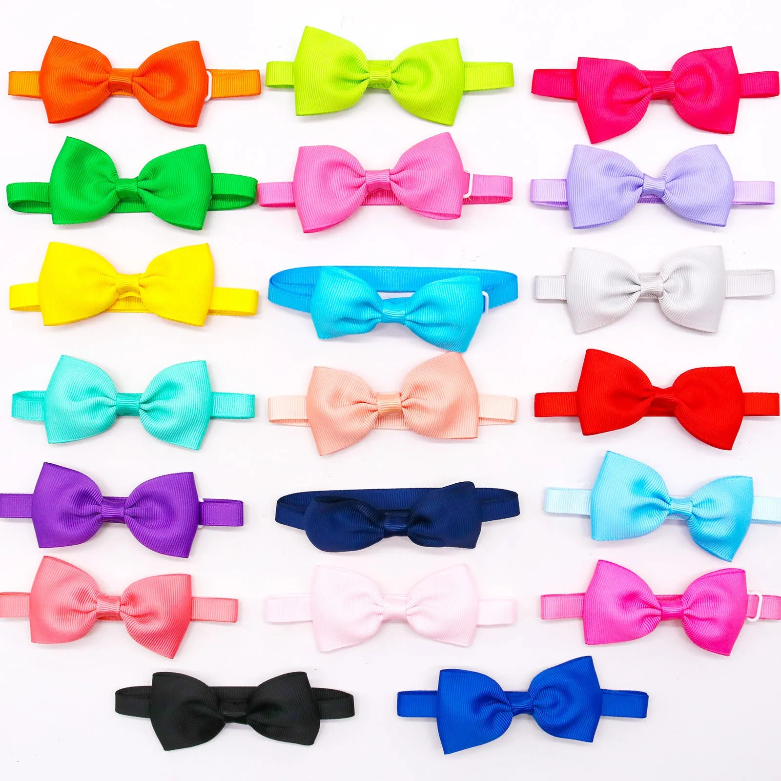 Adjustable thread belt bow tie for cats and dogs, monochrome pattern, available in multiple colours
