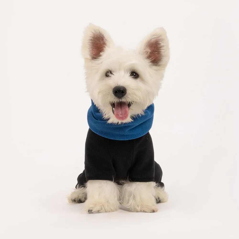 Pet warm collar detachable windproof four-leg clothes in polar fleece Argy Wormwood Green colour