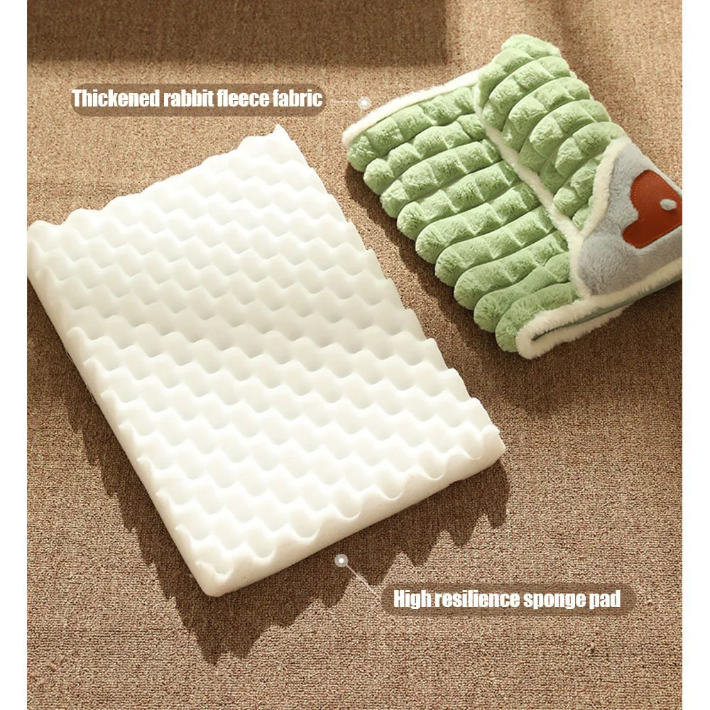 Winter warm removable pet sleeping pad for dogs and cats, size 3XL 100x70cm, in green colour