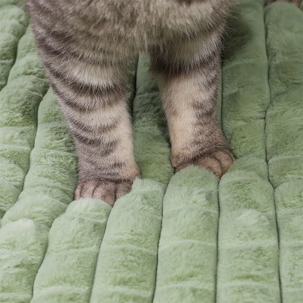 Winter warm removable pet sleeping pad for dogs and cats, size 3XL 100x70cm, in green colour