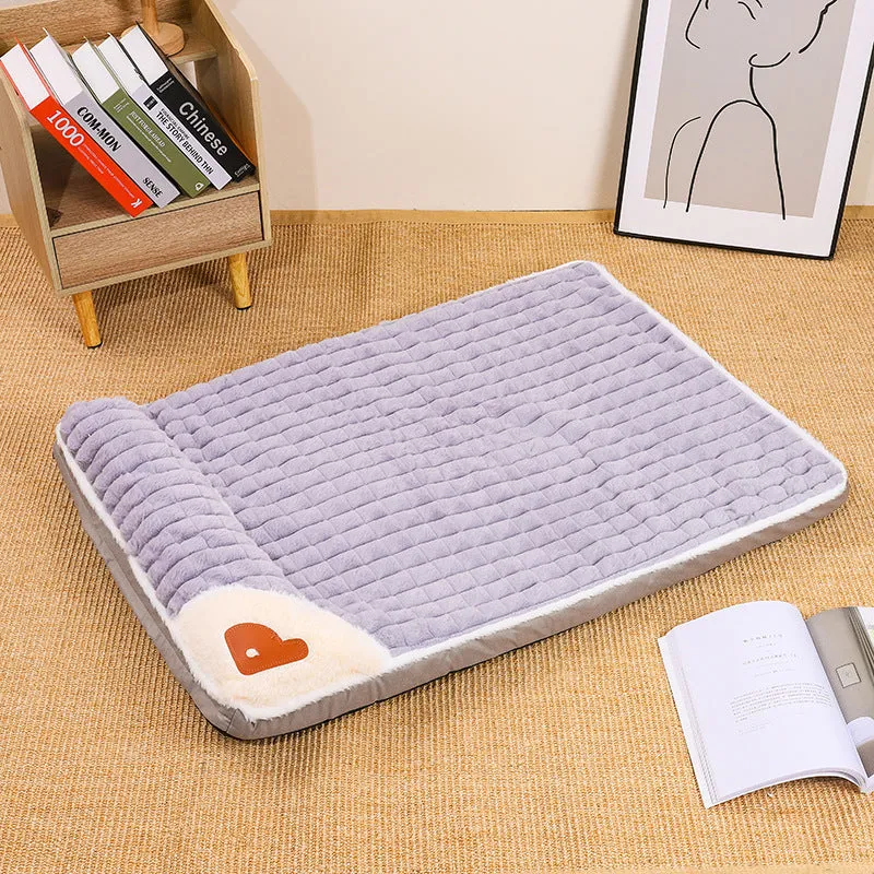 Winter warm removable pet sleeping pad for dogs and cats, size 3XL 100x70cm, in green colour
