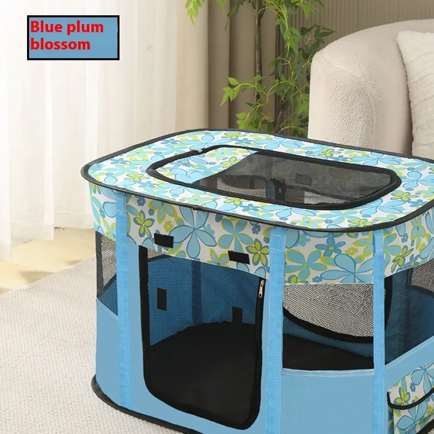 Breathable cloth cat delivery room pet tent in yellow carrot design with size M dimensions
