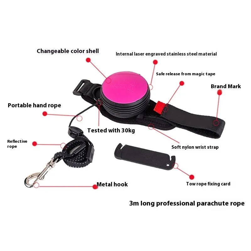 Automatic retractable dog leash with 3 metre nylon cord in six colour options