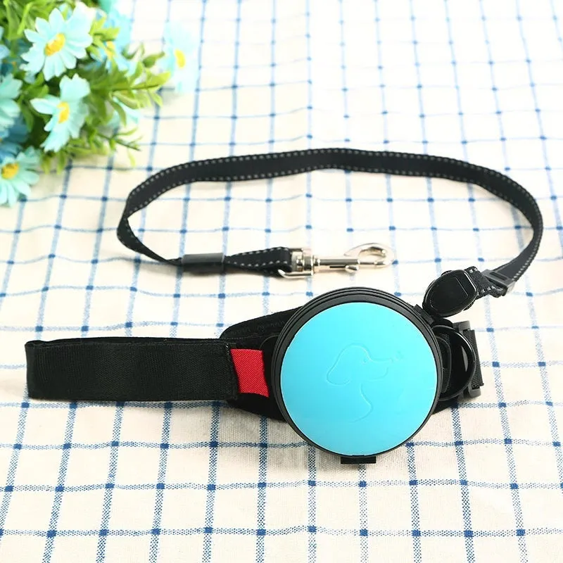 Automatic retractable dog leash with 3 metre nylon cord in six colour options