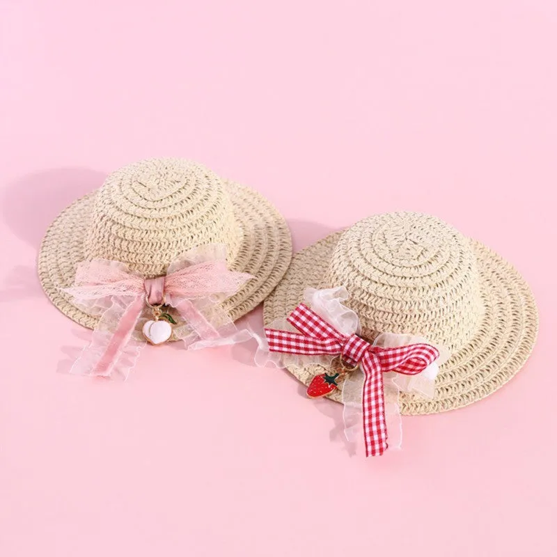 Handmade adjustable bowknot paper hat for dogs and cats in cartoon style