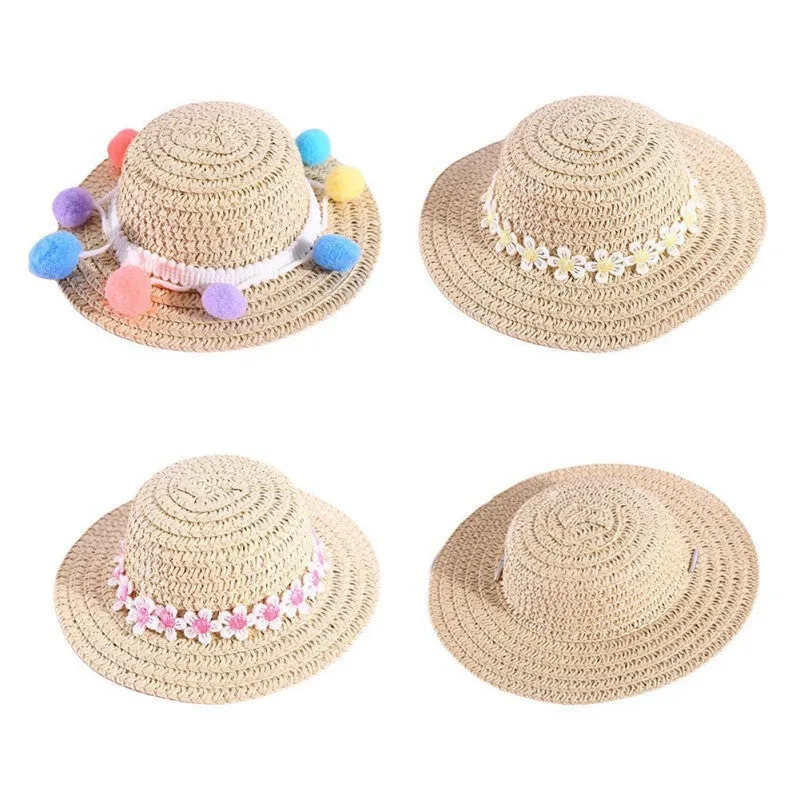 Handmade adjustable bowknot paper hat for dogs and cats in cartoon style