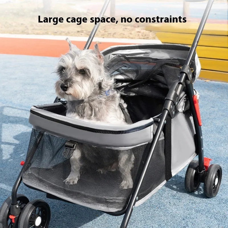 Outdoor lightweight foldable trolley with metal frame, available in four colours for camping and garden use