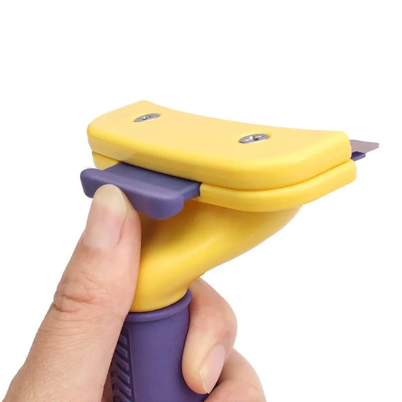 Teddy Golden Retriever hair removal comb with stainless steel blade and plastic TPR handle in two sizes