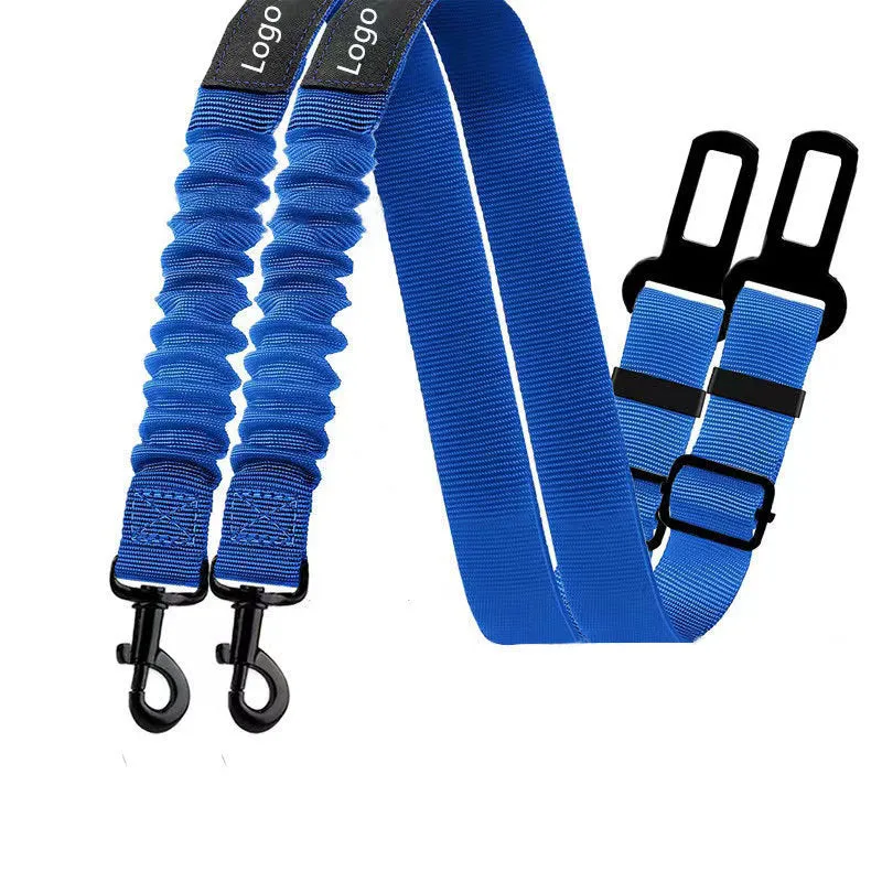 Nylon pet seat belt dog hand holding rope 85 cm in black, orange, pink, red, purple, dark blue, light blue, gray, rose red