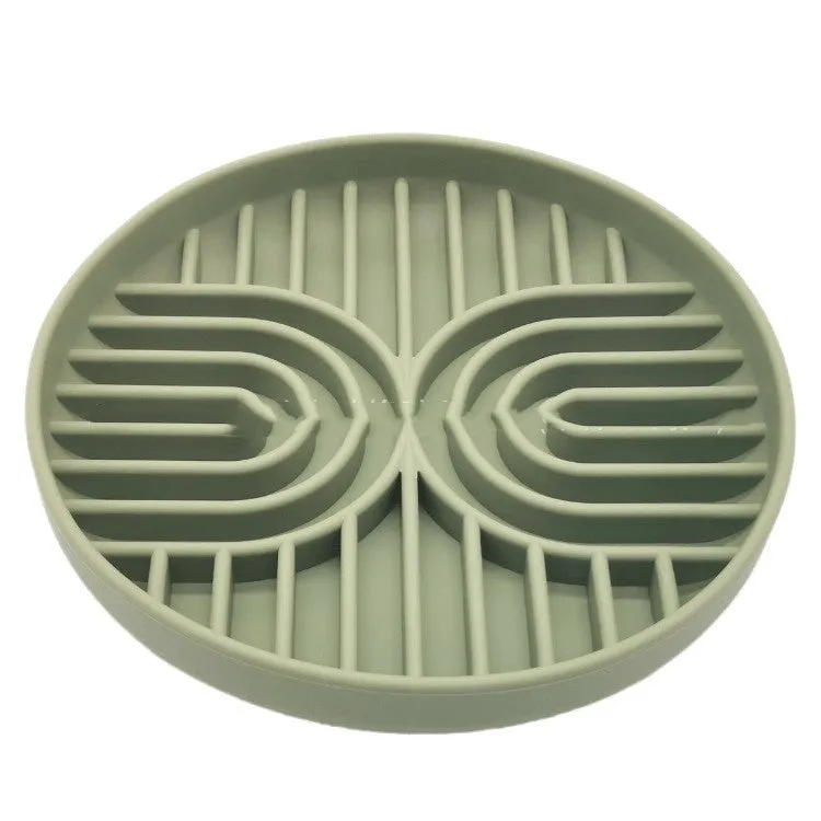Food Contact Safety Silicone Dog Bowl in Grass Green 360C colour