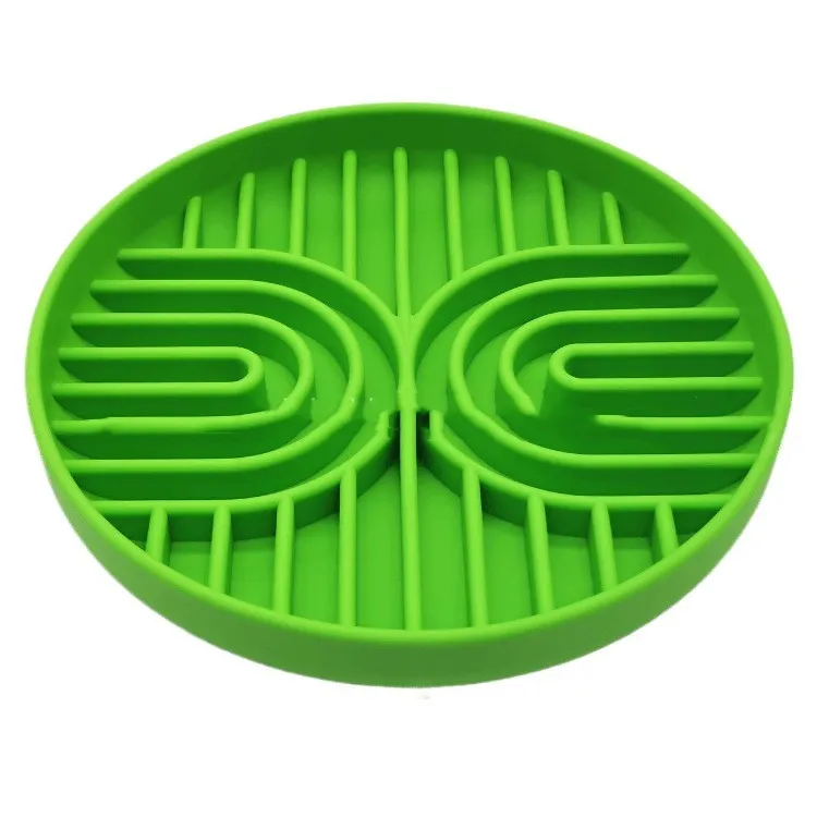 Food Contact Safety Silicone Dog Bowl in Grass Green 360C colour