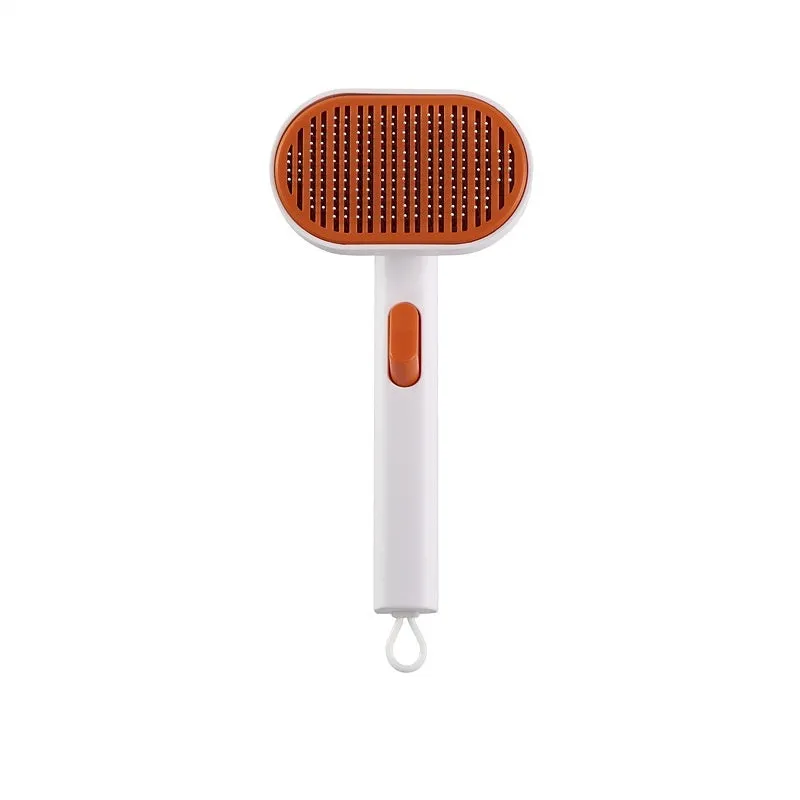 Pet automatic hair fading beauty hair removal brush in ABS stainless steel, comb style 2001, available in white