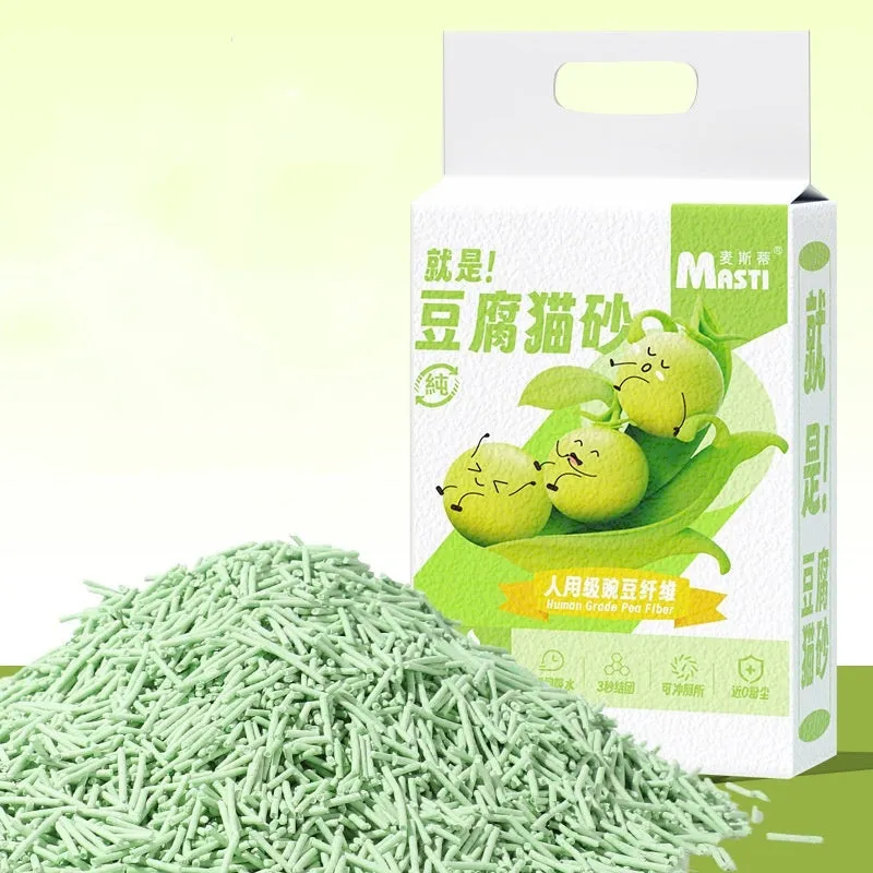 Bag of plant tofu cat litter 6L probiotics deodorant sand for cats, multiple flavours available