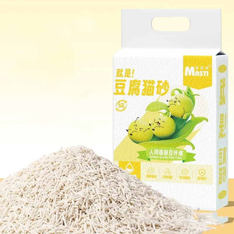 Bag of plant tofu cat litter 6L probiotics deodorant sand for cats, multiple flavours available
