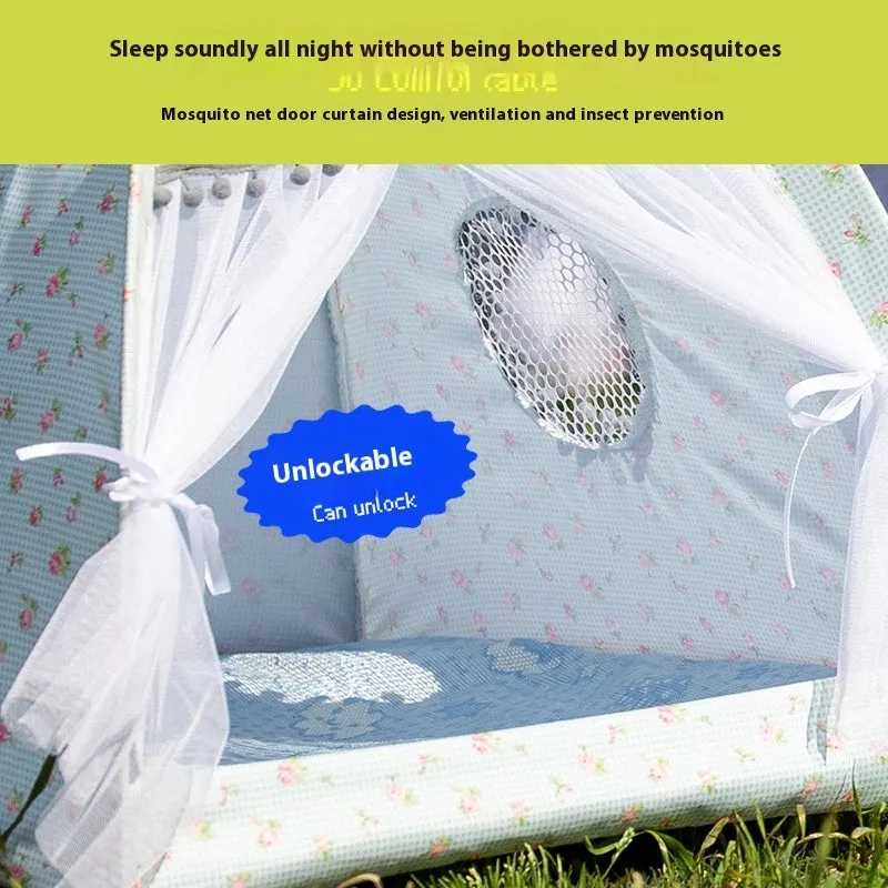 Cat nest summer tent bed in beige Paris Dusk colour for cats and small dogs