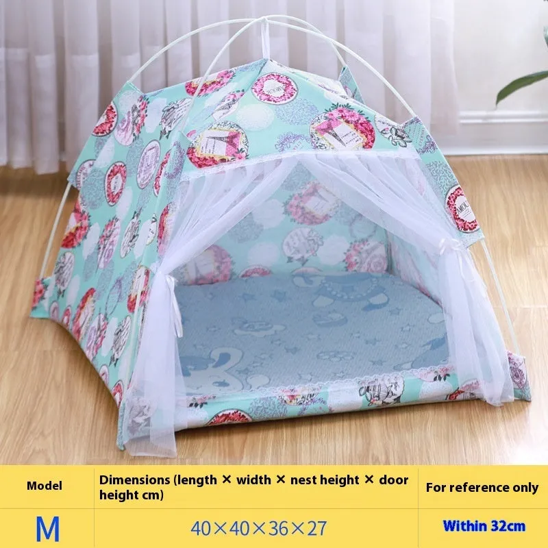 Cat nest summer tent bed in beige Paris Dusk colour for cats and small dogs