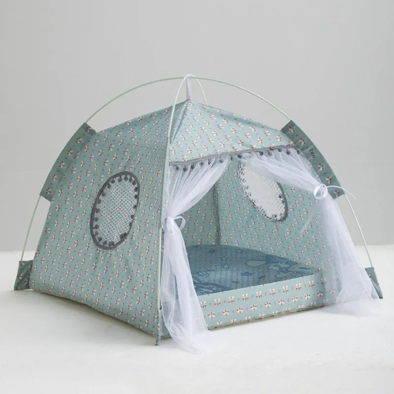 Cat nest summer tent bed in beige Paris Dusk colour for cats and small dogs