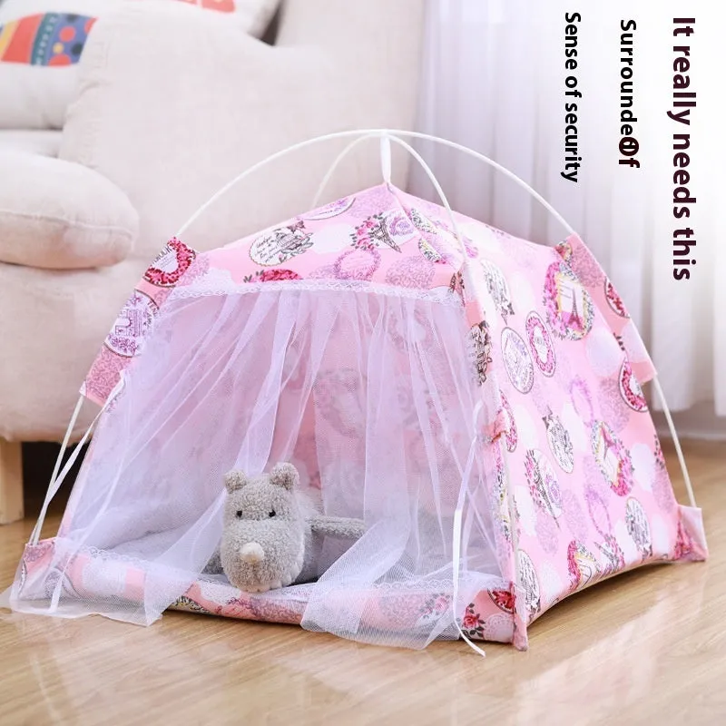 Cat nest summer tent bed in beige Paris Dusk colour for cats and small dogs